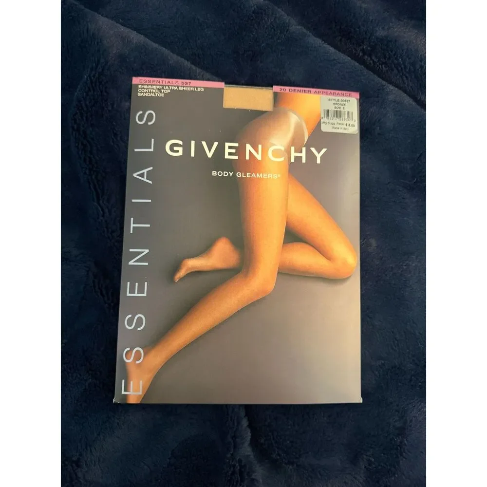 Vintage Givenchy Body Gleamers Bronze Size E Control Top Pantyhose NOS 537
